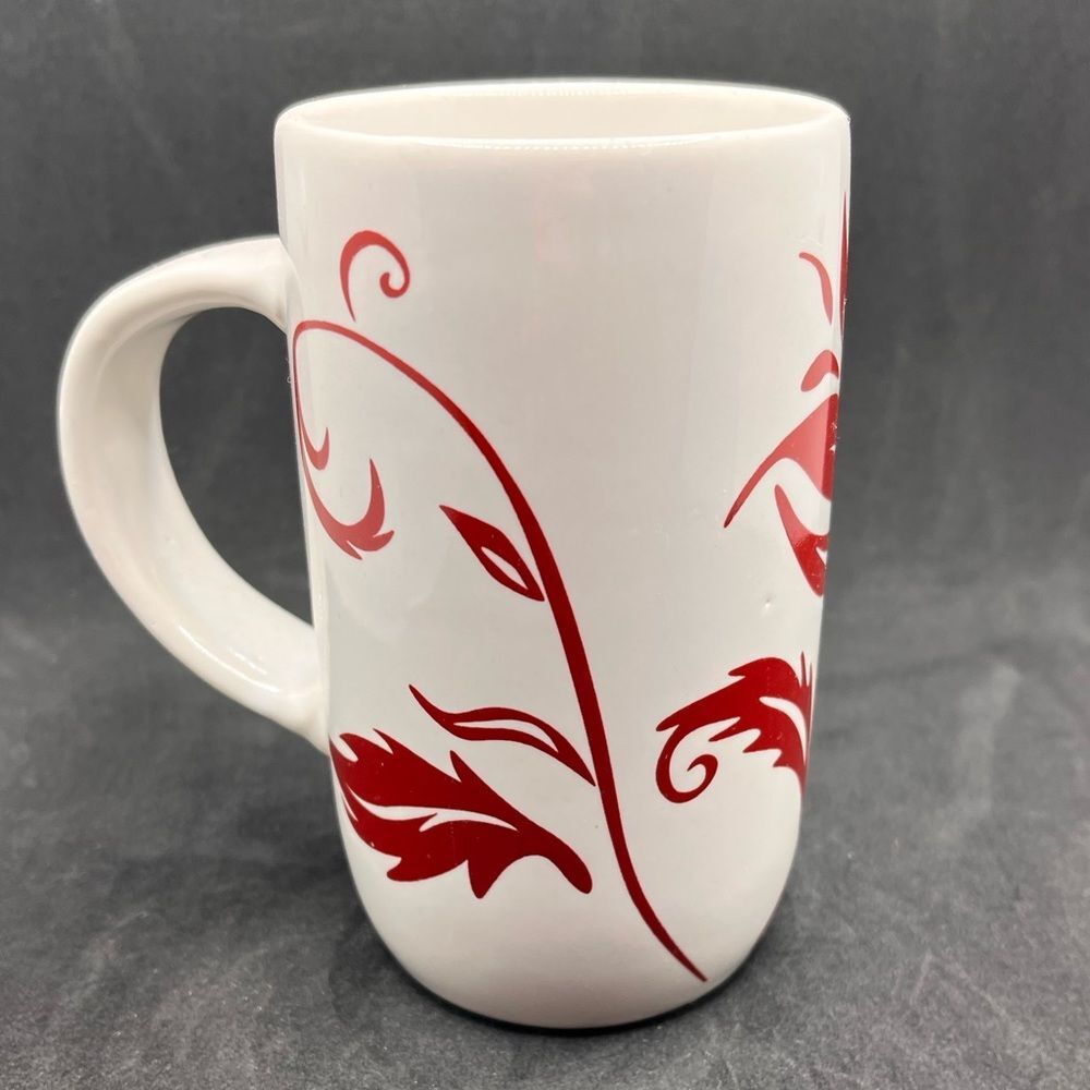 Floral tall skinny coffee mug